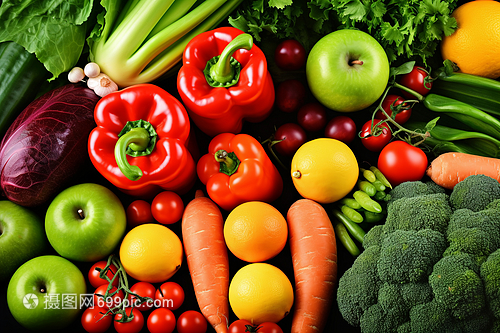 五彩斑斕的新鮮蔬果